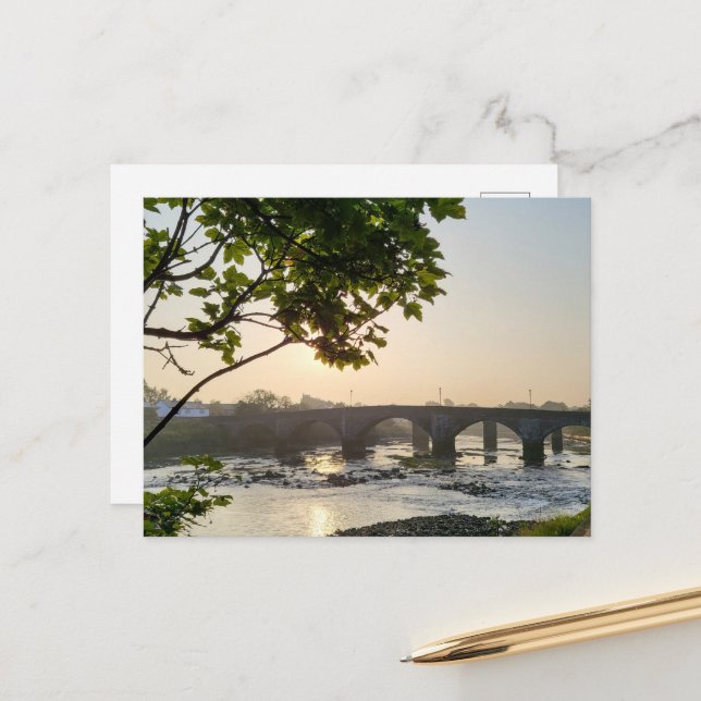 Alte Penwertam-Brücke Postkarte (Vorderseite/Rückseite Beispiel)