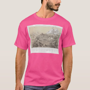 Alte Peru Bergkarte (1865) Vintager peruanischer T T-Shirt