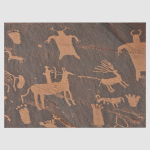 Alte Petroglyphen auf Newspaper Rock amerikanische Seidenpapier