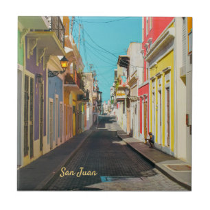Alte Pflasterstraße in San Juan Fotografie Fliese