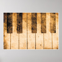 Alte Piano Keys Musik Musikprogramm Poster