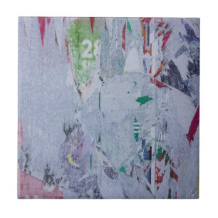 Alte Plakate Winter sehen weiß grün grau rot aus 2 Fliese