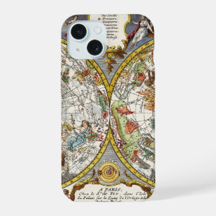 Alte Planisphäre-Sternkarte von Nicholas de Fer iPhone 15 Hülle