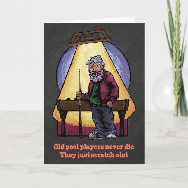 Alte Poolspieler Karte (Vorderseite)