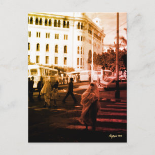 Alte Post in Algier, Algerien, Menschen Postkarte