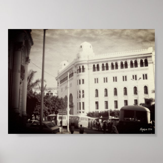 Alte Post in Algier, Algerien Poster (Vorne)