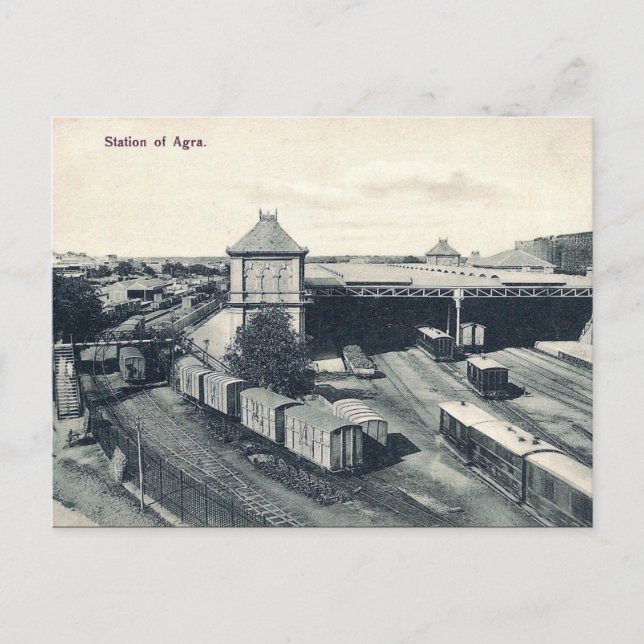 Alte Postkarte - Agra, Indien (Vorderseite)