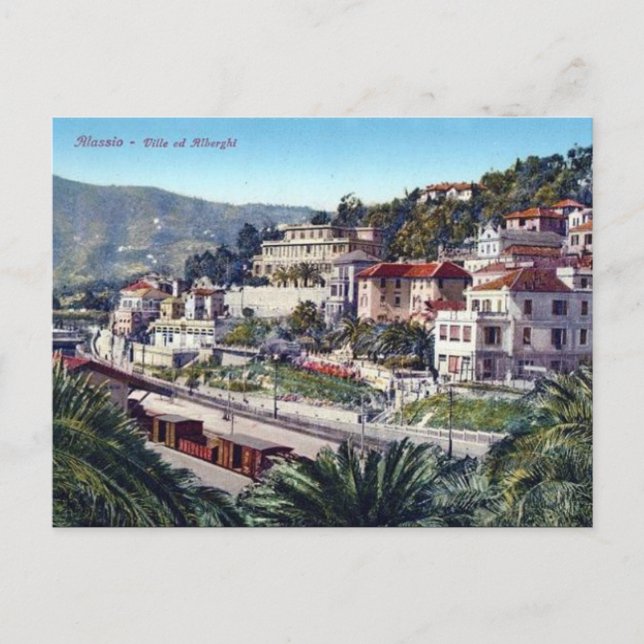 Alte Postkarte - Alassio, Ligurien, Italien (Vorderseite)
