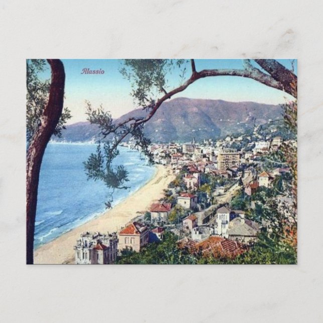 Alte Postkarte - Alassio, Ligurien, Italien (Vorderseite)