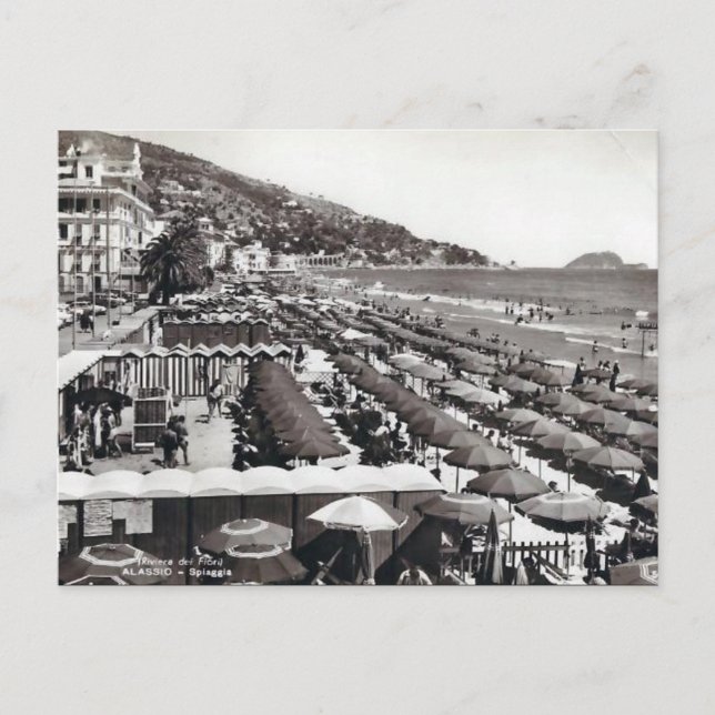 Alte Postkarte - Alassio, Ligurien, Italien (Vorderseite)