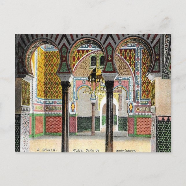 Alte Postkarte - Alcazar, Sevilla, Spanien (Vorderseite)