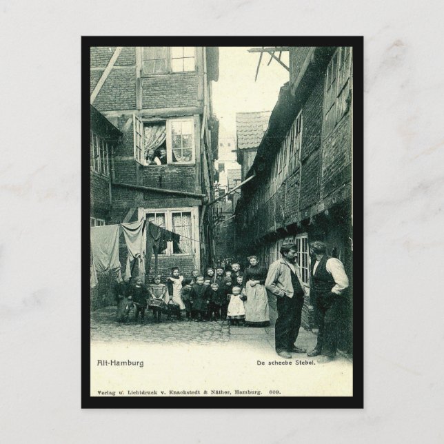 Alte Postkarte - Alt Hamburg (Vorderseite)