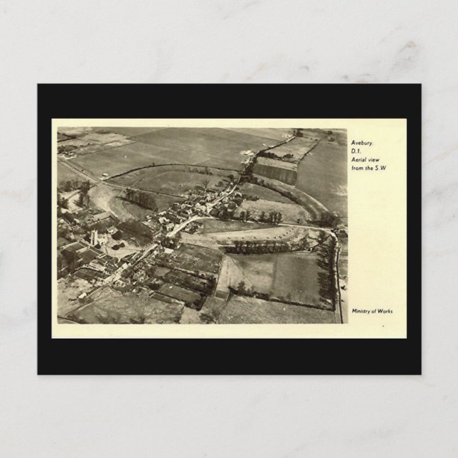 Alte Postkarte - Avebury, Wiltshire (Vorderseite)