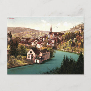 Alte Postkarte - Baden, Aargau, Schweiz