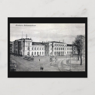 Alte Postkarte - Bahnhof Kristiania (Oslo)