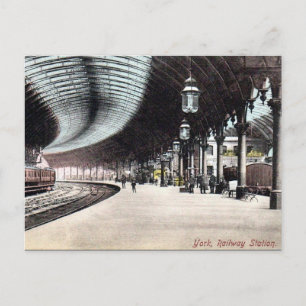Alte Postkarte - Bahnhof York