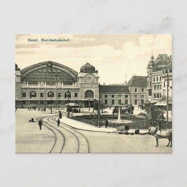 Alte Postkarte - Basel, die Schweiz (Vorderseite)