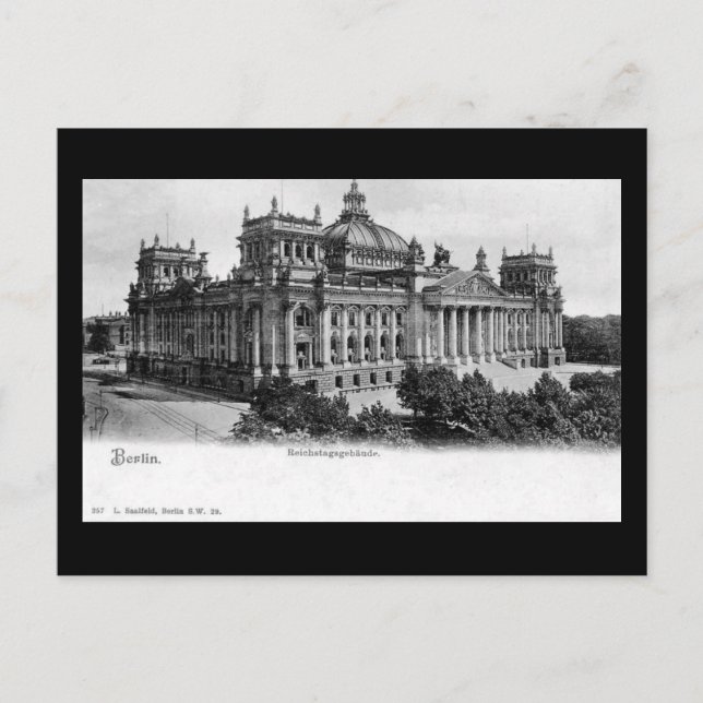 Alte Postkarte, Berlin, Reichstag Postkarte (Vorderseite)
