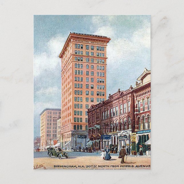 Alte Postkarte - Birmingham, Alabama (Vorderseite)