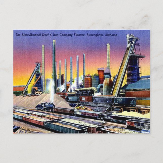 Alte Postkarte - Birmingham, Alabama (Vorderseite)