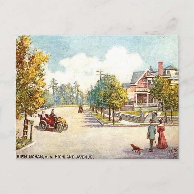 Alte Postkarte - Birmingham, Alabama (Vorderseite)