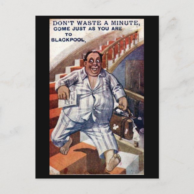 Alte Postkarte - Blackpool, Lancashire (Vorderseite)