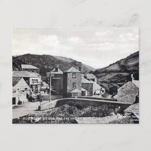 Alte Postkarte - Boscastle Bridge, Cornwall (Vorderseite)