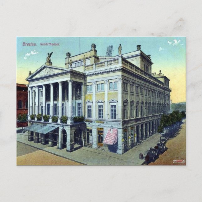 Alte Postkarte - Breslau, Polen (Vorderseite)
