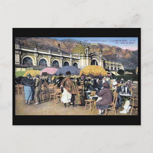 Alte Postkarte - Café de Paris, Monte Carlo (Vorderseite)