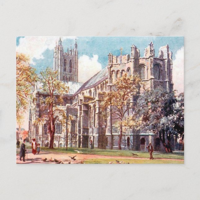 Alte Postkarte - Canterbury Kathedrale (Vorderseite)