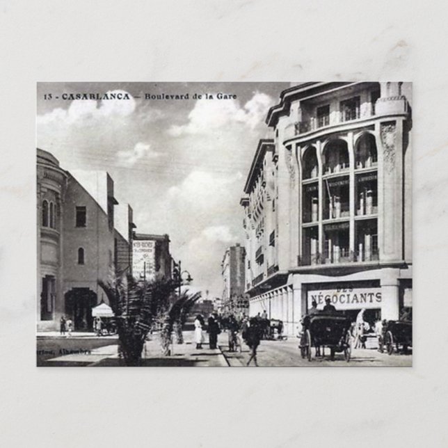 Alte Postkarte - Casablanca, Marokko (Vorderseite)