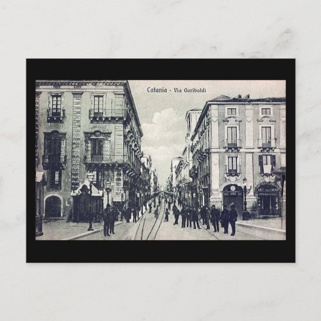 Alte Postkarte - Catania, Sizilien (Vorderseite)