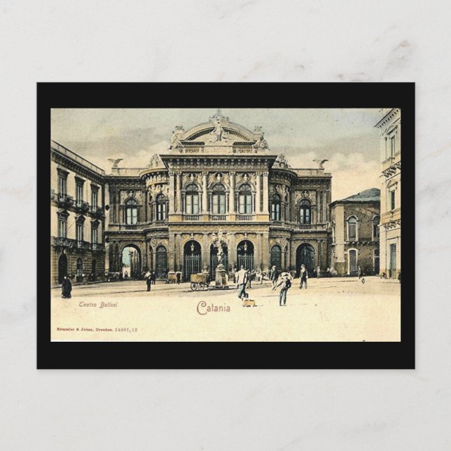 Alte Postkarte, Catania, Sizilien Postkarte (Vorderseite)