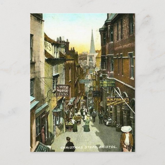 Alte Postkarte - Christliche Schritte, Bristol (Vorderseite)