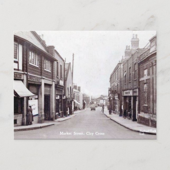 Alte Postkarte - Clay Cross, Derbyshire (Vorderseite)