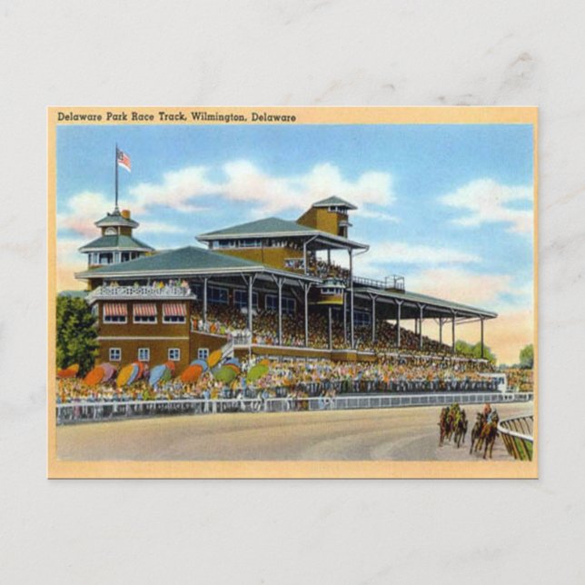 Alte Postkarte, Delaware Park Race Track, Wilmingt Postkarte (Vorderseite)