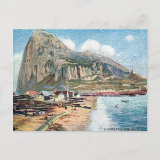 Alte Postkarte - Der Felsen von Gibraltar