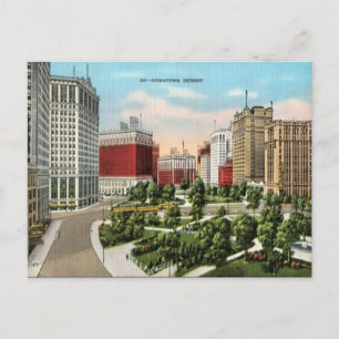 Alte Postkarte - Detroit, Michigan
