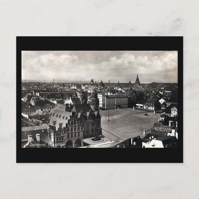 Alte Postkarte - Dortmund, Hansaplatz (Vorderseite)