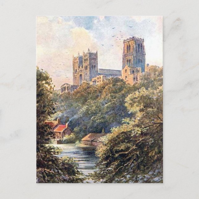 Alte Postkarte - Durham Kathedrale (Vorderseite)