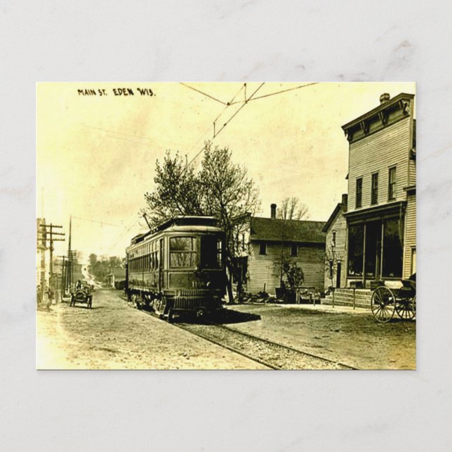 Alte Postkarte - Eden Wisconsin (Vorderseite)
