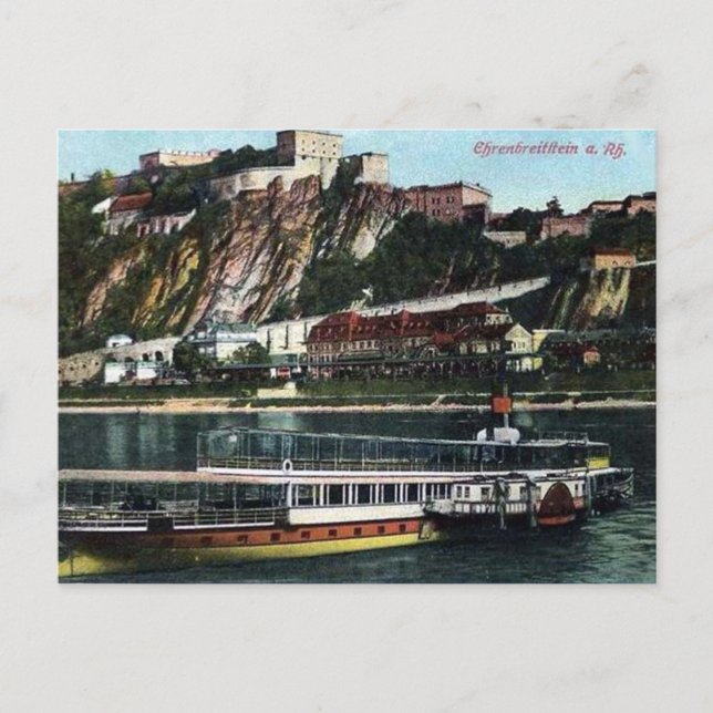 Alte Postkarte - Ehrenbreitstein, Koblenz, Deutsch (Vorderseite)