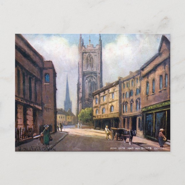 Alte Postkarte - Eisentor, Derby (Vorderseite)