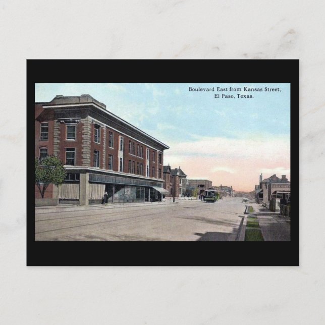 Alte Postkarte - El Paso, Texas (Vorderseite)
