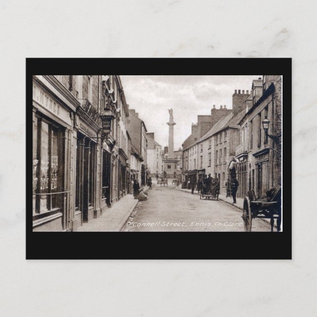 Alte Postkarte - Ennis, Co Clare (Vorderseite)