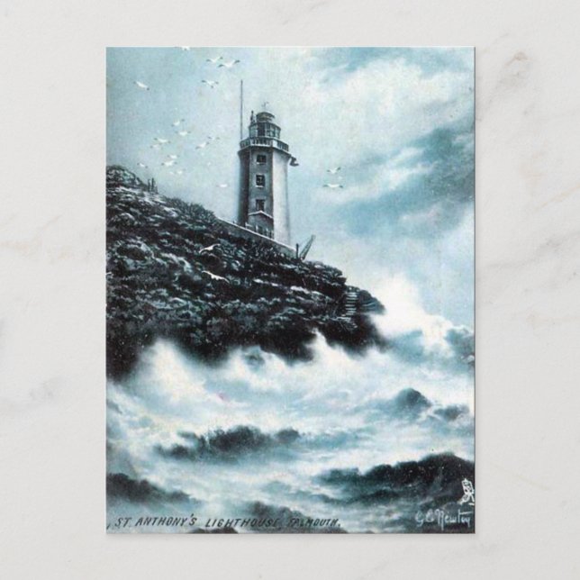 Alte Postkarte - Falmouth, Cornwall (Vorderseite)