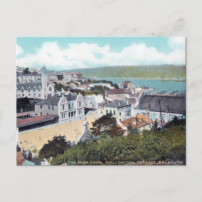 Alte Postkarte - Falmouth, Cornwall (Vorderseite)