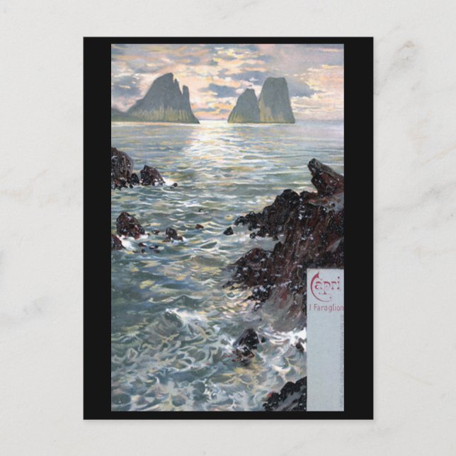 Alte Postkarte - Faraglioni, Capri, Italien (Vorderseite)