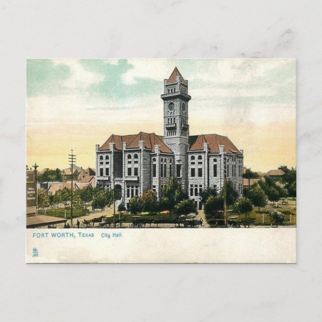 Alte Postkarte - Fort Worth, Texas (Vorderseite)