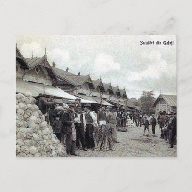 Alte Postkarte - Galați, Rumänien (Vorderseite)